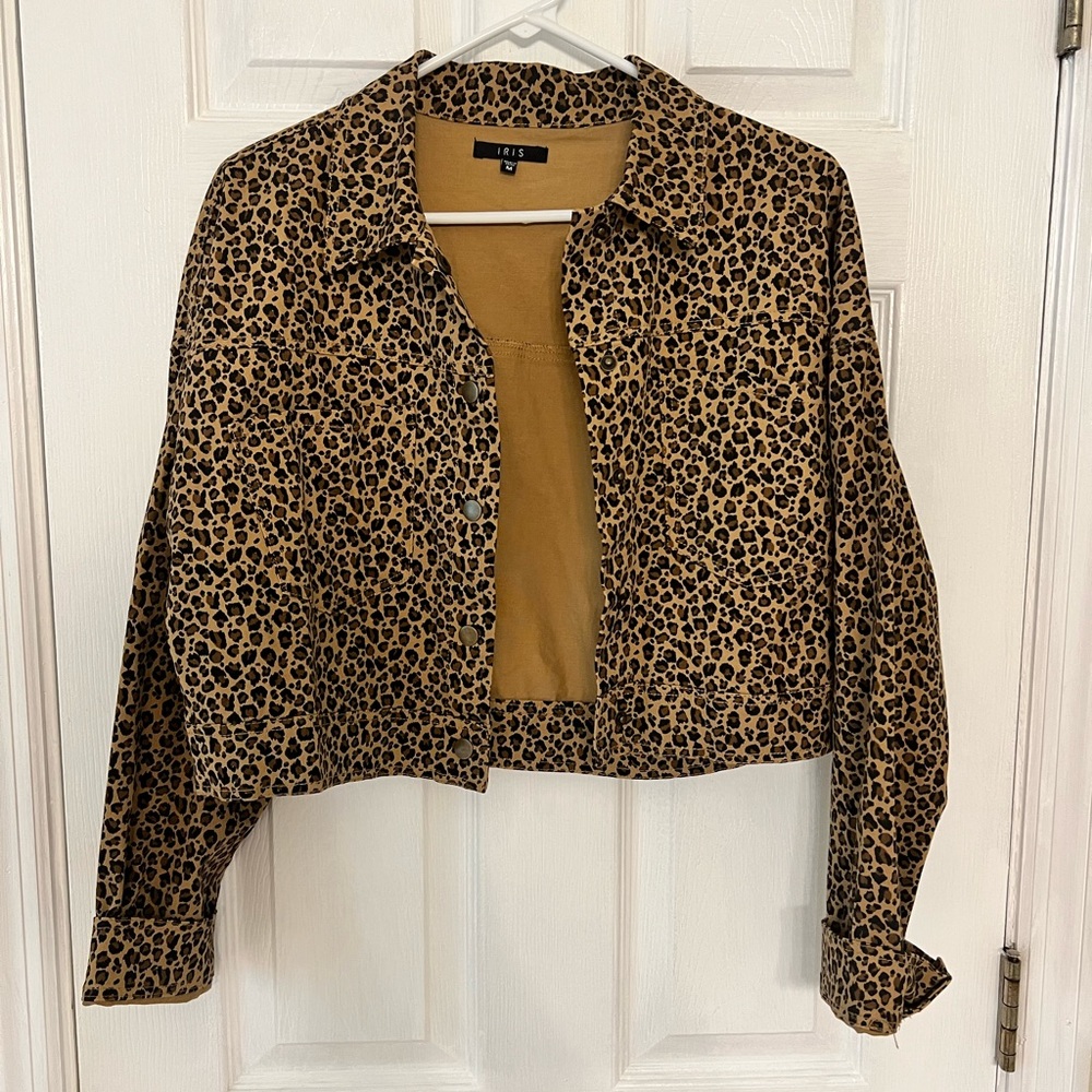 Cheetah Print Jean jacket